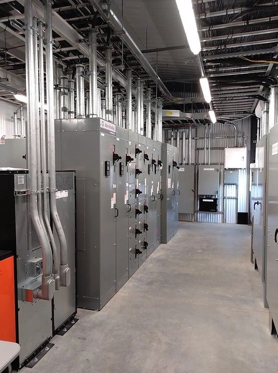 Electrical room with switchgear