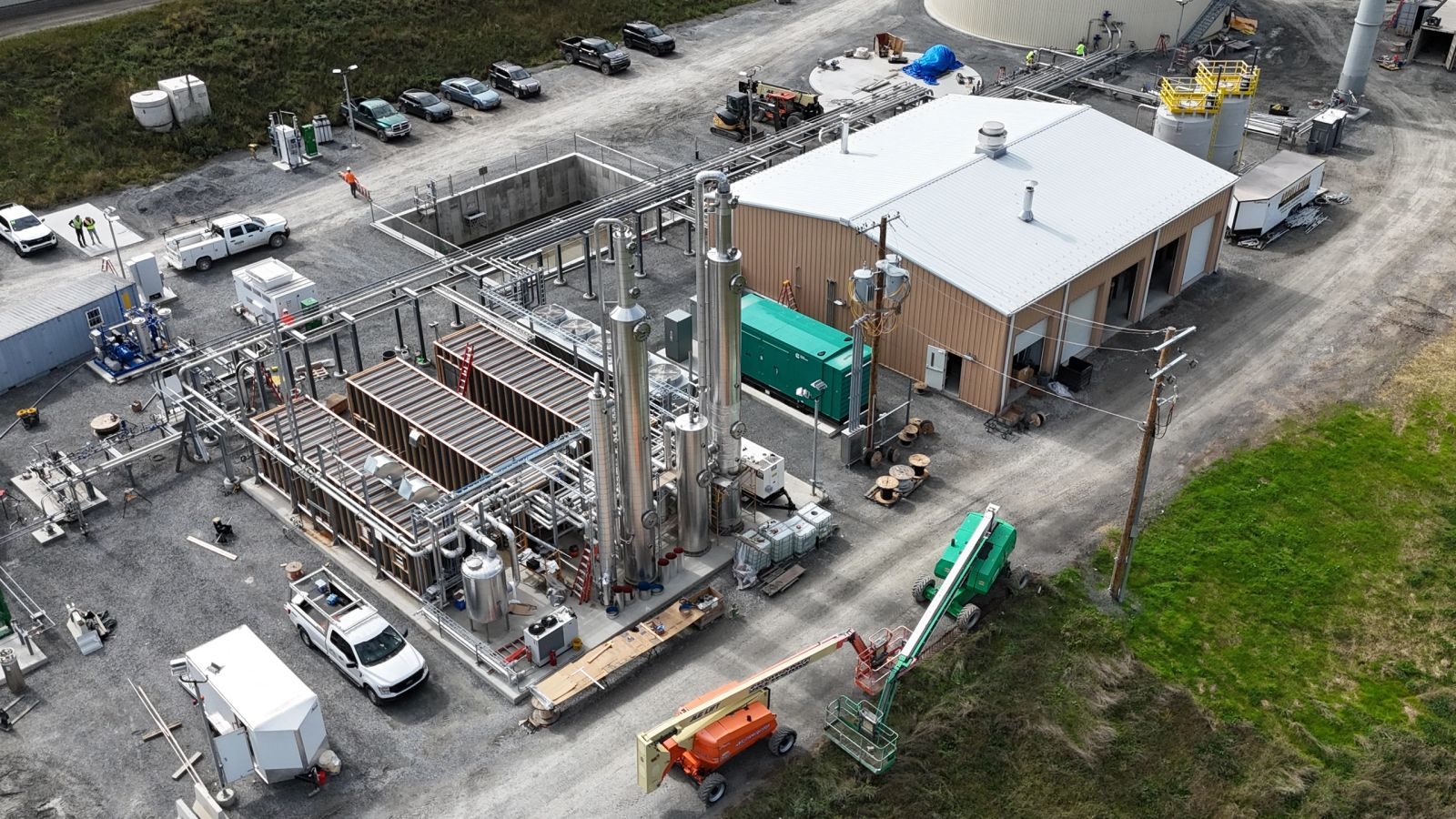 Aerial view of a TriArch-built process facility