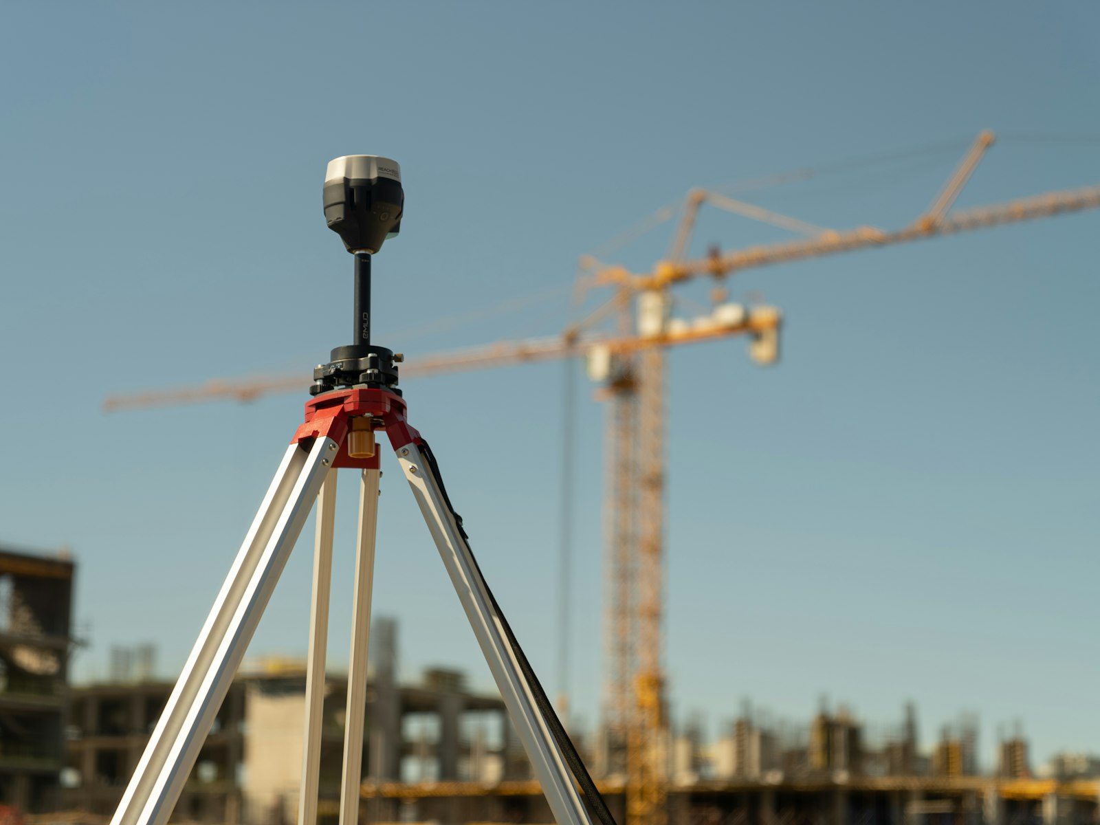 GNSS receiver on a construction site